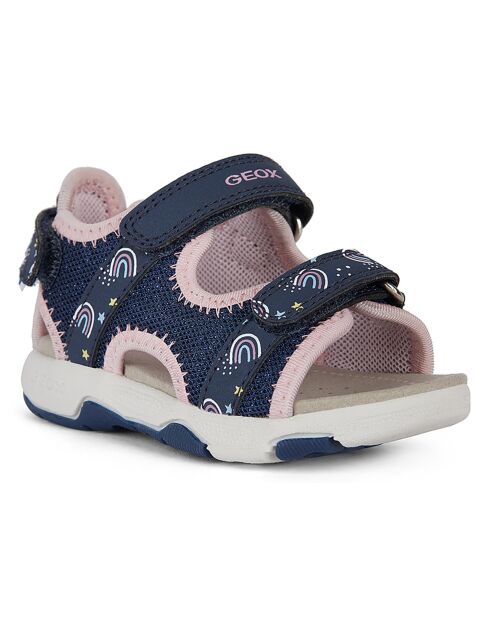 Sandales Multy marine/rose clair