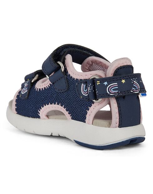 Sandales Multy marine/rose clair