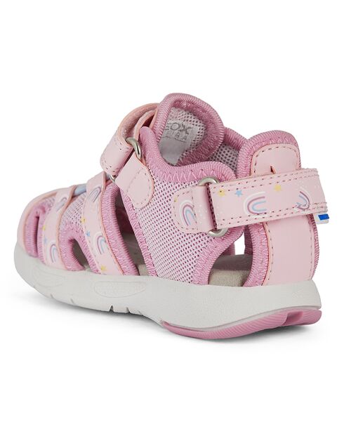 Sandales Multy rose clair/rose foncé