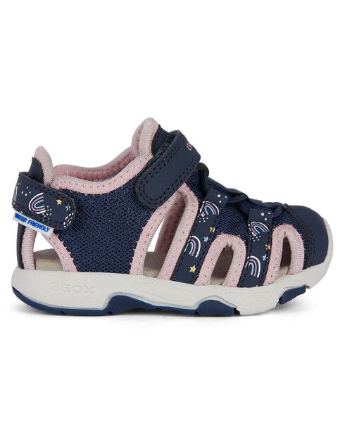 Sandales Multy marine/rose clair