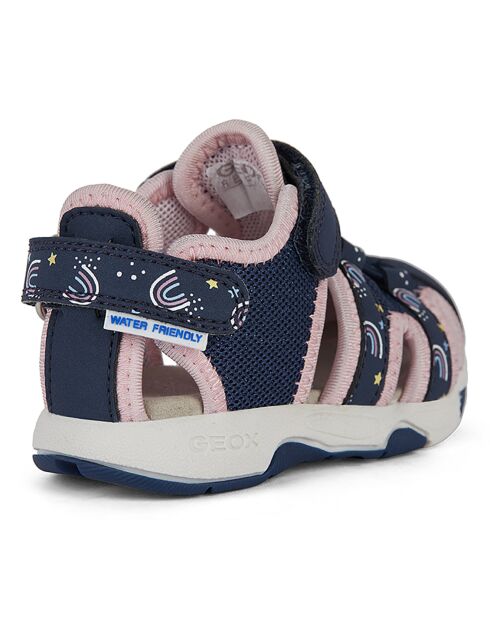 Sandales Multy marine/rose clair