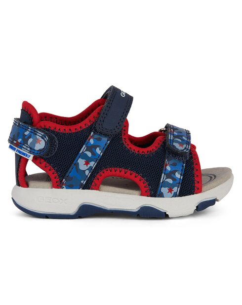Sandales Multy bleu marine/rouge