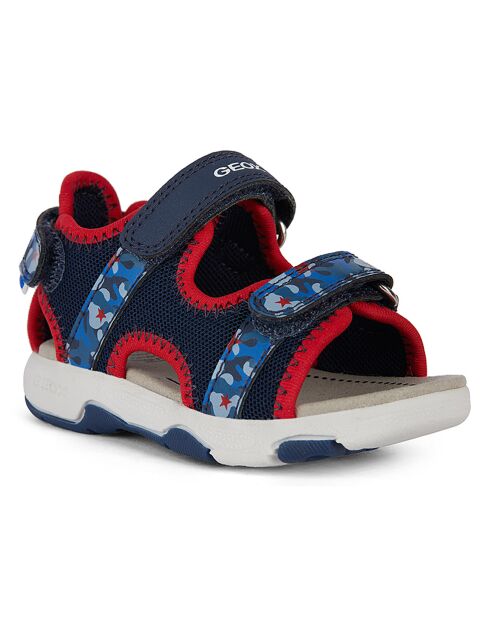 Sandales Multy bleu marine/rouge