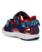 Sandales Multy bleu marine/rouge