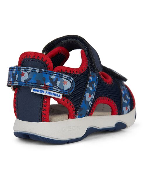 Sandales Multy bleu marine/rouge