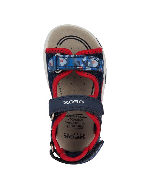 Sandales Multy bleu marine/rouge