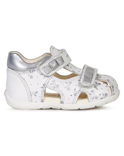 Sandales en Cuir Kaytan blanc/argenté
