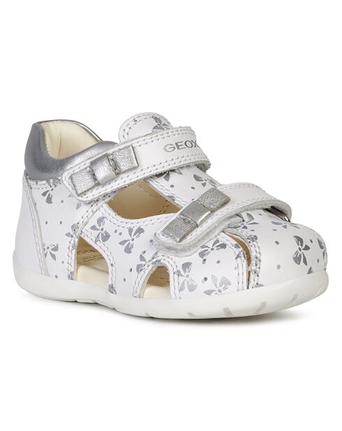 Sandales en Cuir Kaytan blanc/argenté