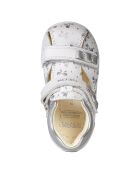 Sandales en Cuir Kaytan blanc/argenté
