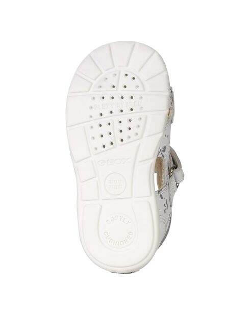 Sandales en Cuir Kaytan blanc/argenté