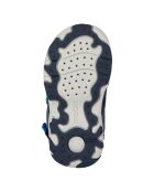 Sandales en Cuir Flaffee blanc/bleu marine