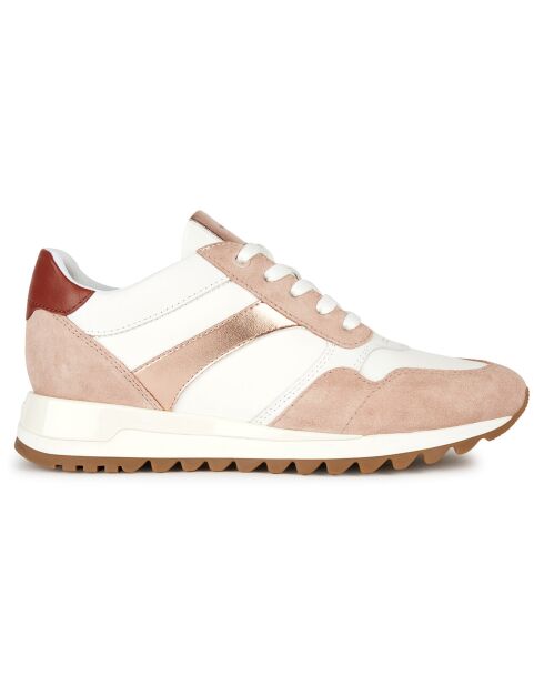 Baskets en Cuir Tabelya nude/blanc