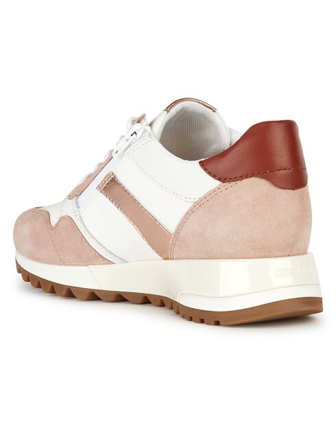 Baskets en Cuir Tabelya nude/blanc