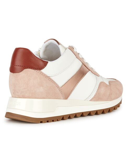 Baskets en Cuir Tabelya nude/blanc