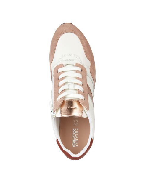Baskets en Cuir Tabelya nude/blanc
