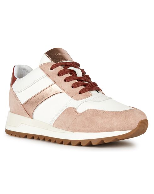Baskets en Cuir Tabelya nude/blanc