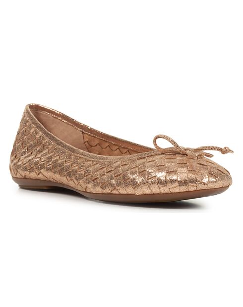 Ballerines en Cuir Palmaria rose doré