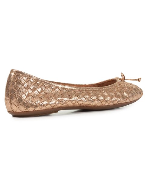 Ballerines en Cuir Palmaria rose doré