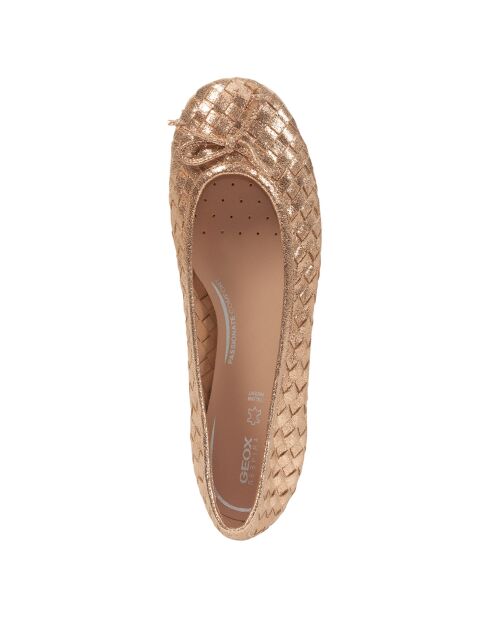 Ballerines en Cuir Palmaria rose doré