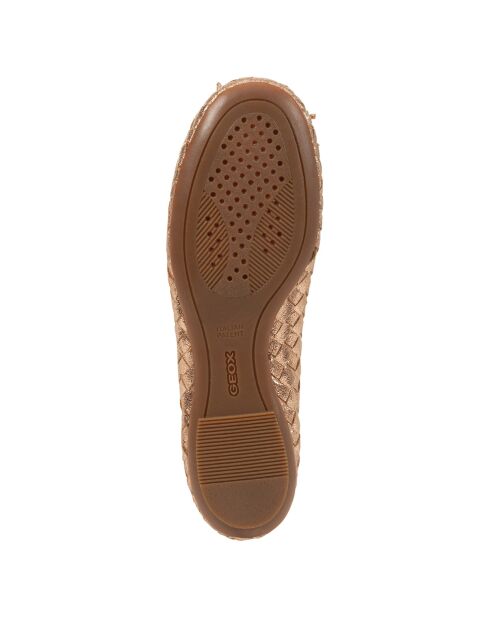 Ballerines en Cuir Palmaria rose doré