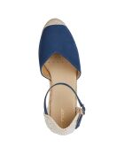 Espadrilles compensées en Velours de Cuir Gelsa avio - Talon 9.5 cm