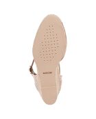 Espadrilles compensées en Velours de Cuir Gelsa beige - Talon 9.5 cm