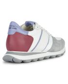 Baskets en Cuir Spherica blanc/cyclamen
