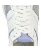 Baskets en Cuir Spherica blanc/cyclamen