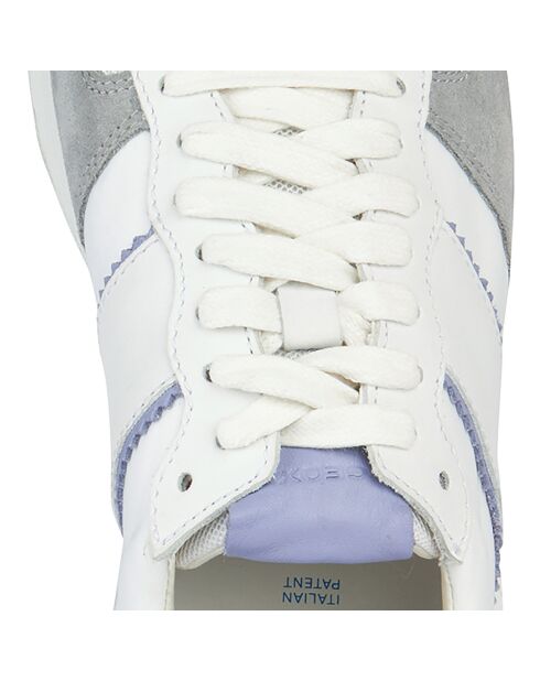 Baskets en Cuir Spherica blanc/cyclamen
