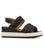 Sandales en Cuir Rosita noires - Talon 7 cm