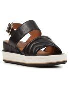 Sandales en Cuir Rosita noires - Talon 7 cm