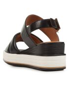 Sandales en Cuir Rosita noires - Talon 7 cm