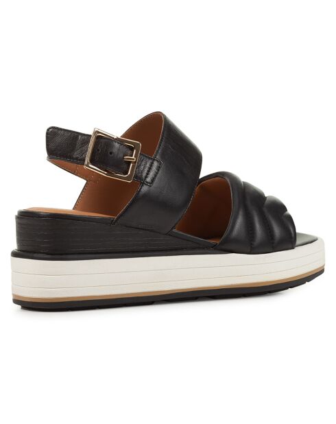 Sandales en Cuir Rosita noires - Talon 7 cm