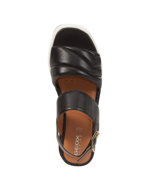 Schwarze Rosita Ledersandalen - Absatz 7 cm