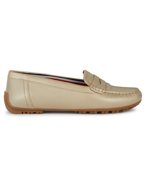 Mocassins en Cuir Kosmopolis doré pâle