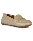 Mocassins en Cuir Kosmopolis doré pâle