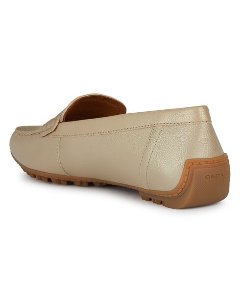 Mocassins en Cuir Kosmopolis doré pâle