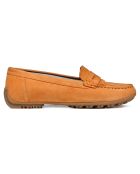 Mocassins en Velours de Cuir Kosmopolis orange