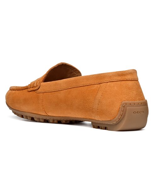 Mocassins en Velours de Cuir Kosmopolis orange