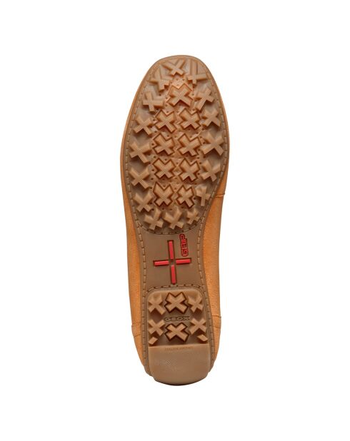 Mocassins en Velours de Cuir Kosmopolis orange