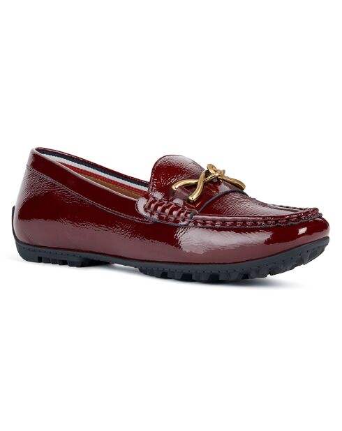Mocassins en Cuir verni Kosmopolis bordeaux foncé