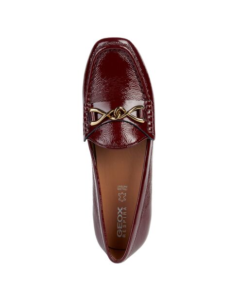 Mocassins en Cuir verni Kosmopolis bordeaux foncé