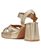 Sandales en Cuir Soledea dorées - Talon 8.5 cm