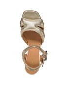 Sandales en Cuir Soledea dorées - Talon 8.5 cm