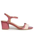 Sandales en Cuir Eraklia cyclamen/nude - Talon 5 cm