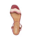 Sandales en Cuir Eraklia cyclamen/nude - Talon 5 cm