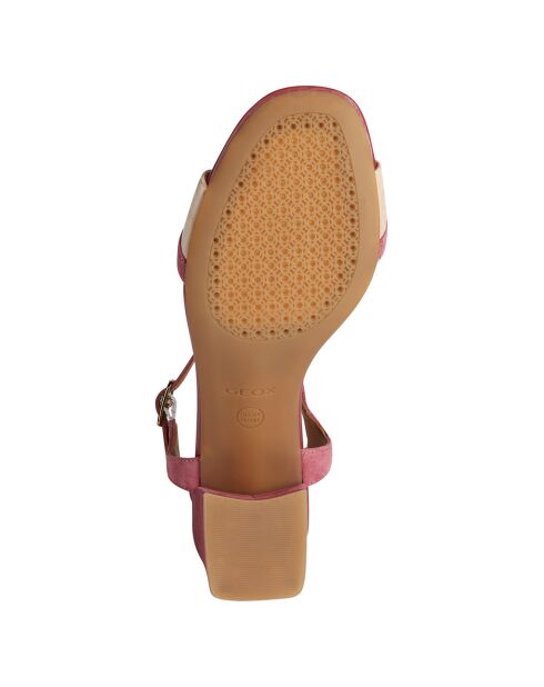 Sandalias de piel Eraklia cyclamen/nude, tacón de 5 cm