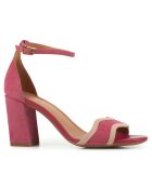 Sandales en Cuir Eraklia cyclamen/nude - Talon 8 cm
