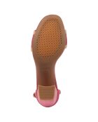 Sandales en Cuir Eraklia cyclamen/nude - Talon 8 cm