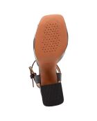 Sandales en Cuir Soledea noires - Talon 8.5 cm